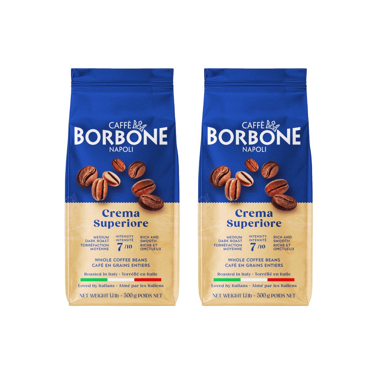 Borbone Crema Superiore Coffee Beans Duo, 2×500g
