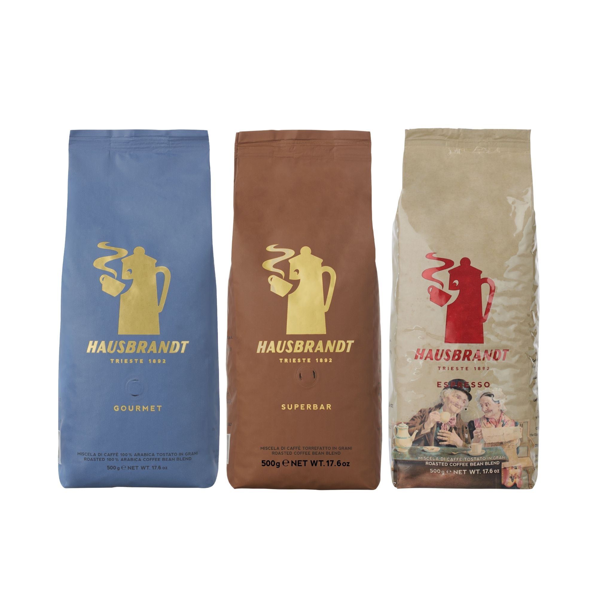 Hausbrandt Coffee Collection, 3x500g