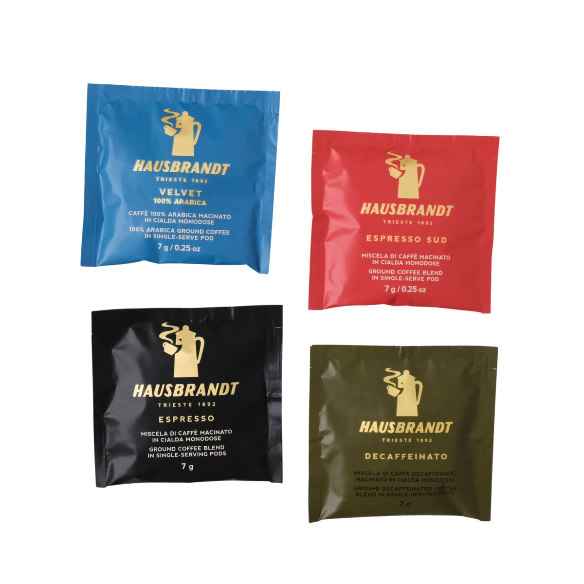 Hausbrandt ESE44 Coffee Pods Discovery Set, 40 pods