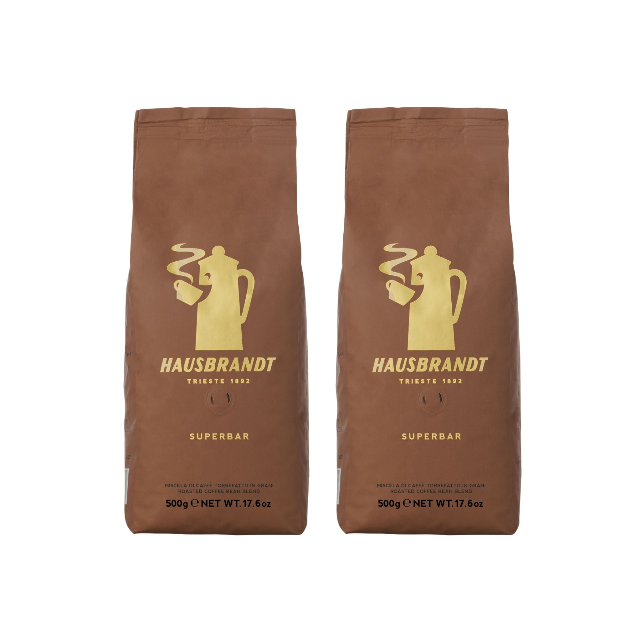 Hausbrandt Superbar coffee beans 2 x 500g 